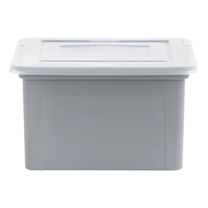 Iris® Gray Dual Purpose Letter & Legal Size File Box, 3 Pack