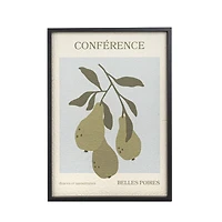 Hello Honey® 27.5" Pear Design Framed Textured Paper Wall Decoration