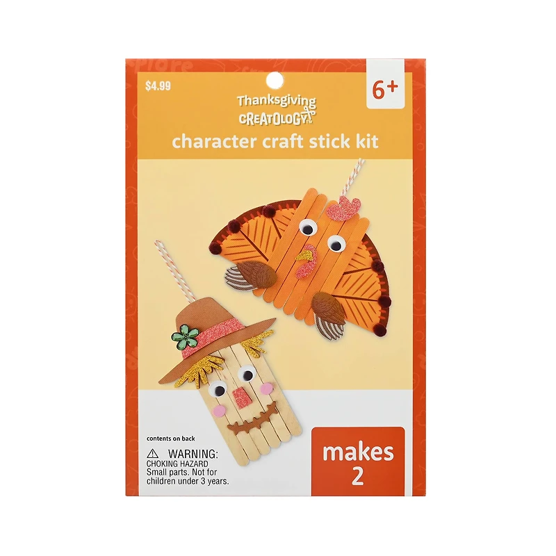Thanksgiving Character Craft Stick Kit by Creatology™