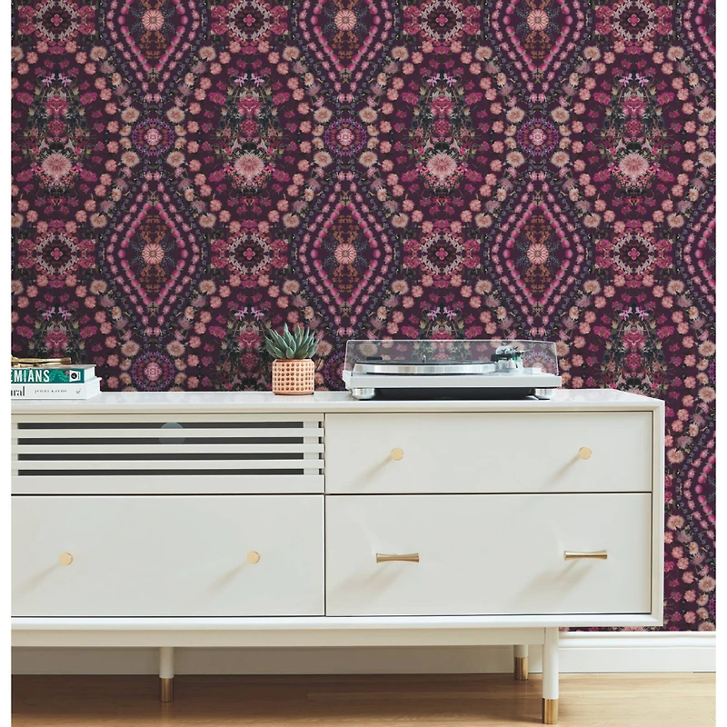 RoomMates Mr. Kate Dried Flower Kaleidoscope Peel & Stick Wallpaper