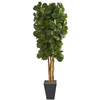 7.5ft. Fiddle Leaf Artificial Tree in Slate Planter