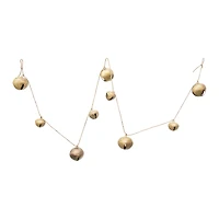 Hello Honey® 6.3ft. Gold Finish Metal Jingle Bell Garland