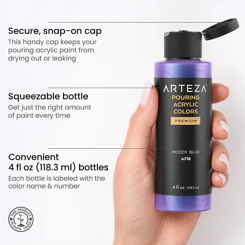 Arteza® Iridescent Pouring Acrylic Mystic Tones Paint Set