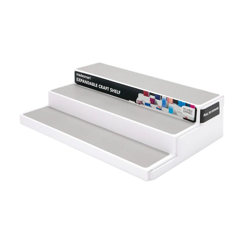 madesmart® White & Gray Expandable Craft Shelf