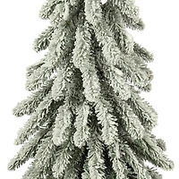 2ft. Pre-Lit Lightly Flocked Artificial Alpine Christmas Tree, Warm White LED Lights