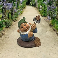 Design Toscano Shoveling Sam, the Garden Gnome Statue