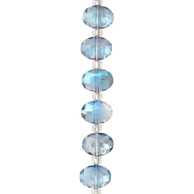 12 Pack: Blue Oval Glass Beads, 12mm by Bead Landing™