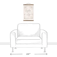 Together they Built a Life They Love Teak Hanging Canvas