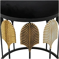 19" Black Metal Contemporary Stool