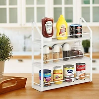 NEX™ 17" White Wall-Mounted 3-Tier Spice Rack Organizer
