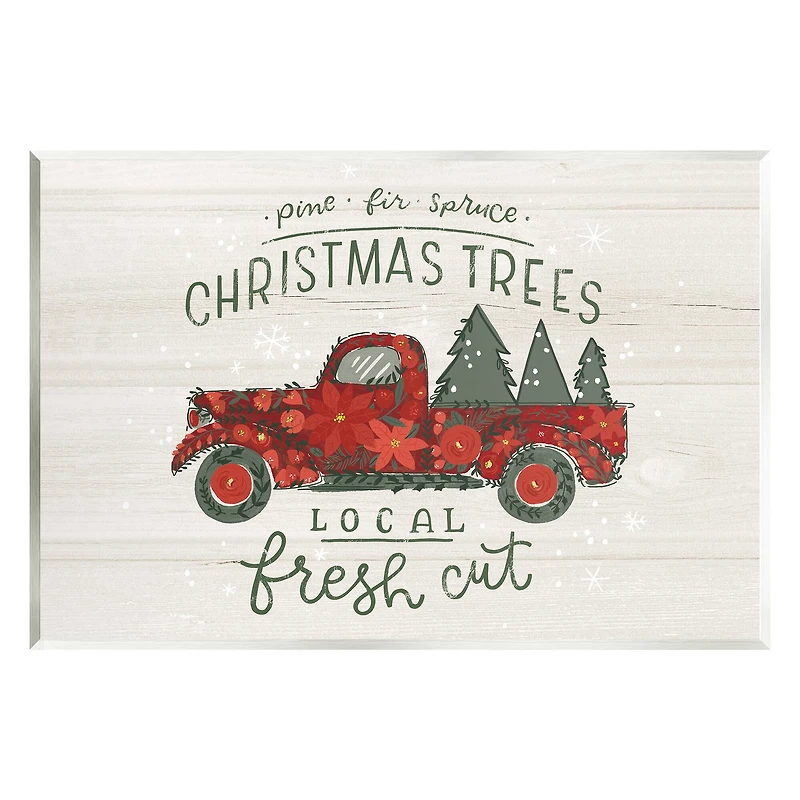 Stupell Industries Local Fresh Cut Christmas Trees Wall Plaque Art