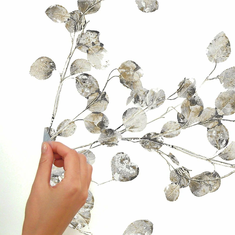 RoomMates Silver Dollar Branch Peel & Stick Giant Wall Decal
