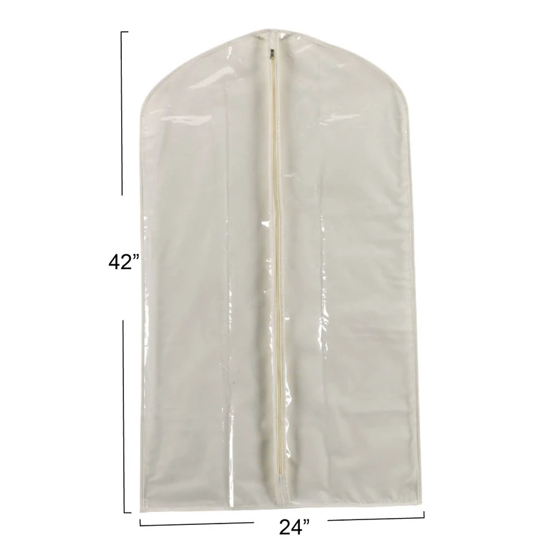 Household Essentials 42" White Suit Protector Garment Bag
