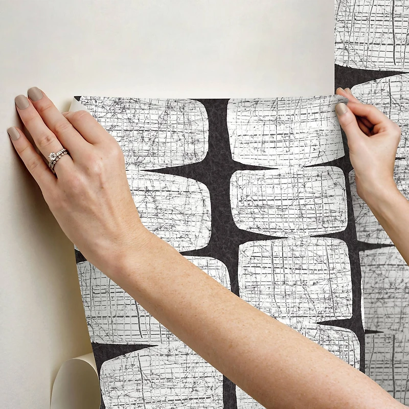 RoomMates Black Mid-Century Beads Peel & Stick Wallpaper