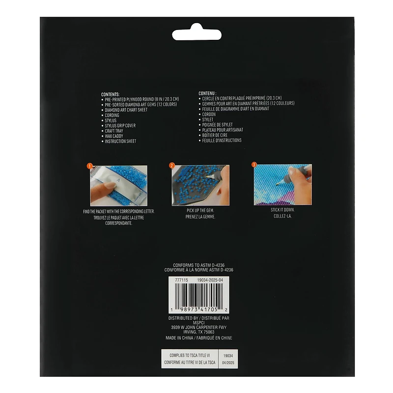 8" Boo Cat Round Wood Plaque Diamond Art Kit by Make Market®