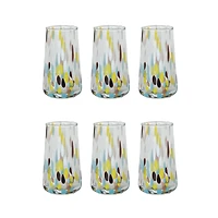 Hello Honey® 13oz. Blown Confetti Drinking Glasses, 6ct.
