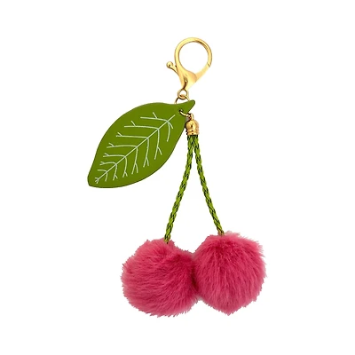 Blue Moon Studio™ Fuzzy Cherry Bag Charm