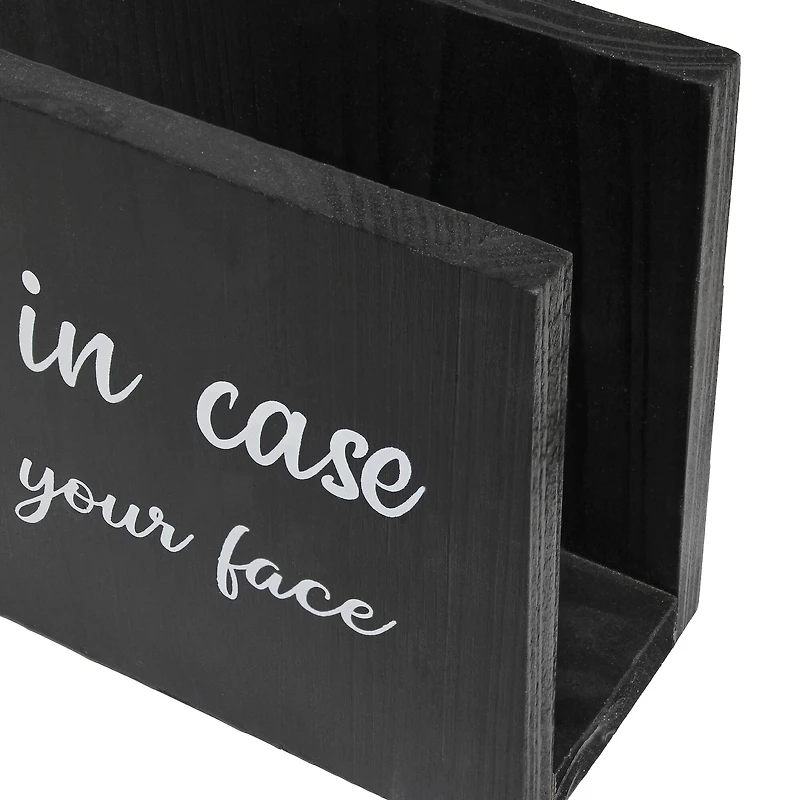 Elegant Designs™ Napkin Holder and Cup Holder Set with Black with White Script