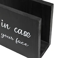 Elegant Designs™ Napkin Holder and Cup Holder Set with Black with White Script