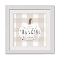 White Pumpkin White Framed Print Wall Art