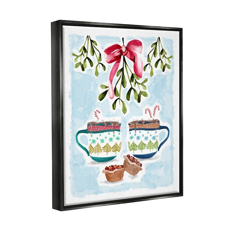 Stupell Industries Cozy Winter Cocoa Dessert Framed Floater Canvas Wall Art
