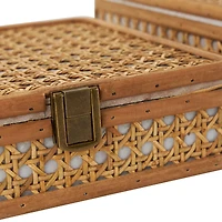 Brown Woven Rattan Box Set