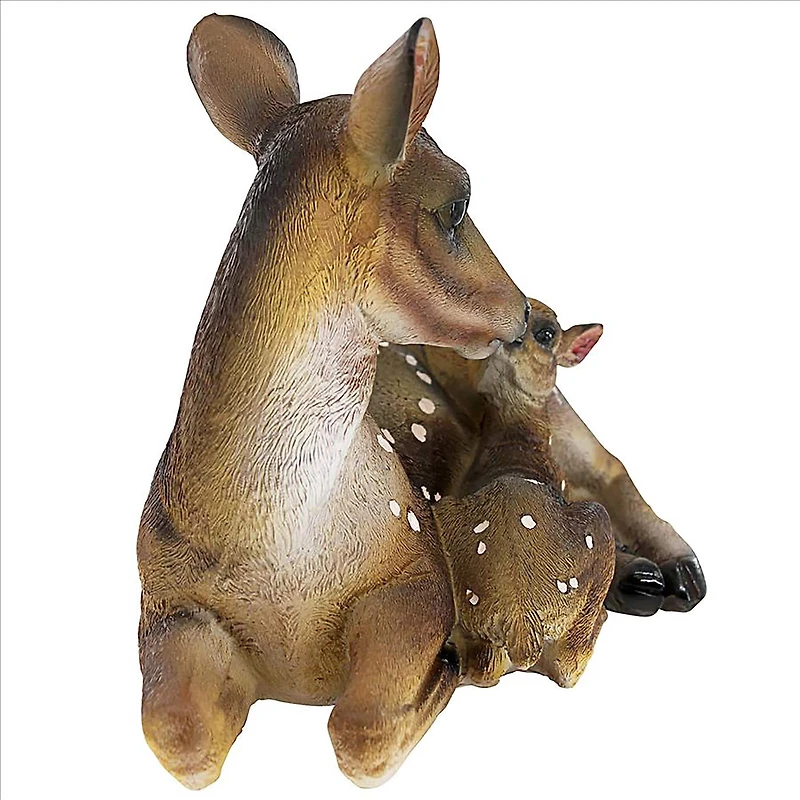 Design Toscano 9.5" Small Mother's Love Doe & Fawn Statue