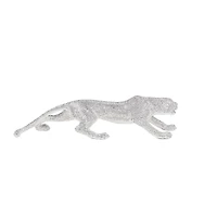 23" Silver Glam Leopard Sculpture
