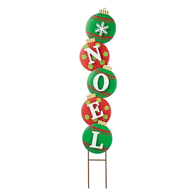 Glitzhome® 42" Metal NOEL Ornament Yard Stake/Wall Décor
