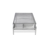 Mind Reader Silver Metal Mesh Monitor Riser Stand & Desk Drawer Organizer Set
