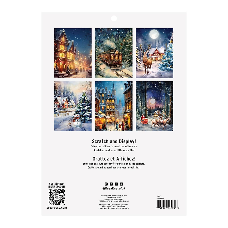 Brea Reese™ 9" x 12" Moonlight Christmas Scratch Art Paper Pad