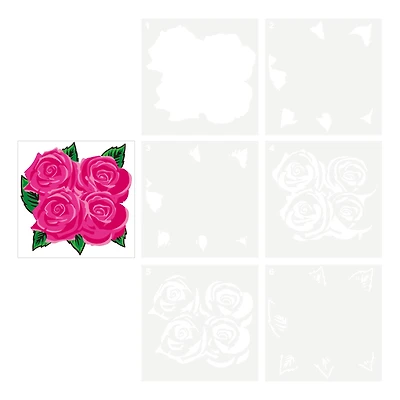 Rose Bunch Layering Stencils by Recollections™