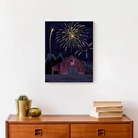 Farm Fireworks Canvas Wall Art