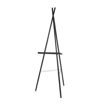 66.5" Black Metal Adjustable Minimalistic Floor Easel