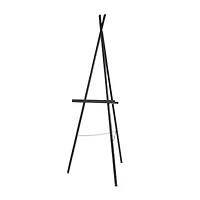 66.5" Black Metal Adjustable Minimalistic Floor Easel