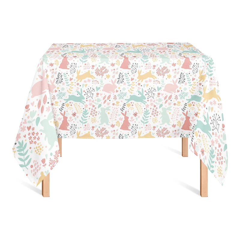 Scandinavian Bunny Pattern 58" x 58" Tablecloth