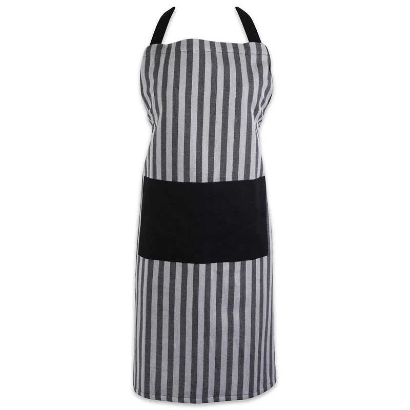 Black & White Stripe Chef Apron