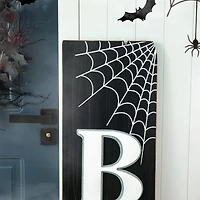 Glitzhome® Black & White Wooden BOO Porch Sign