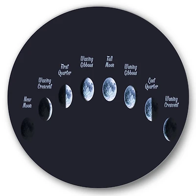 Designart - Moon Phases In Space