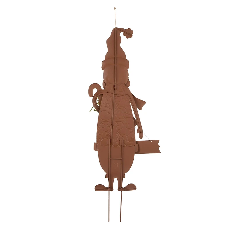 Glitzhome® 3ft. Metal Snowman & Santa Yard Stake Set