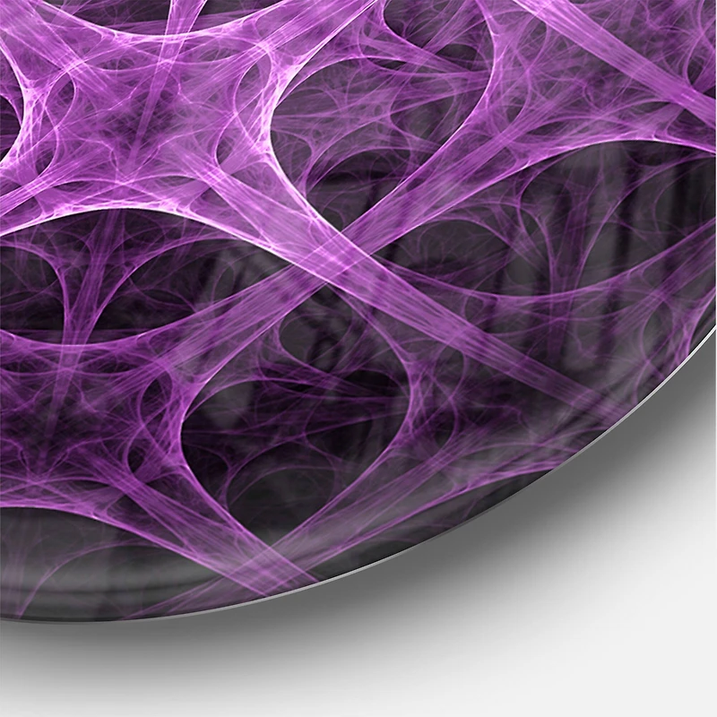 Designart 'Abstract Purple Thorn Flower Modern Wall Clock