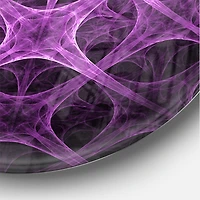 Designart 'Abstract Purple Thorn Flower Modern Wall Clock