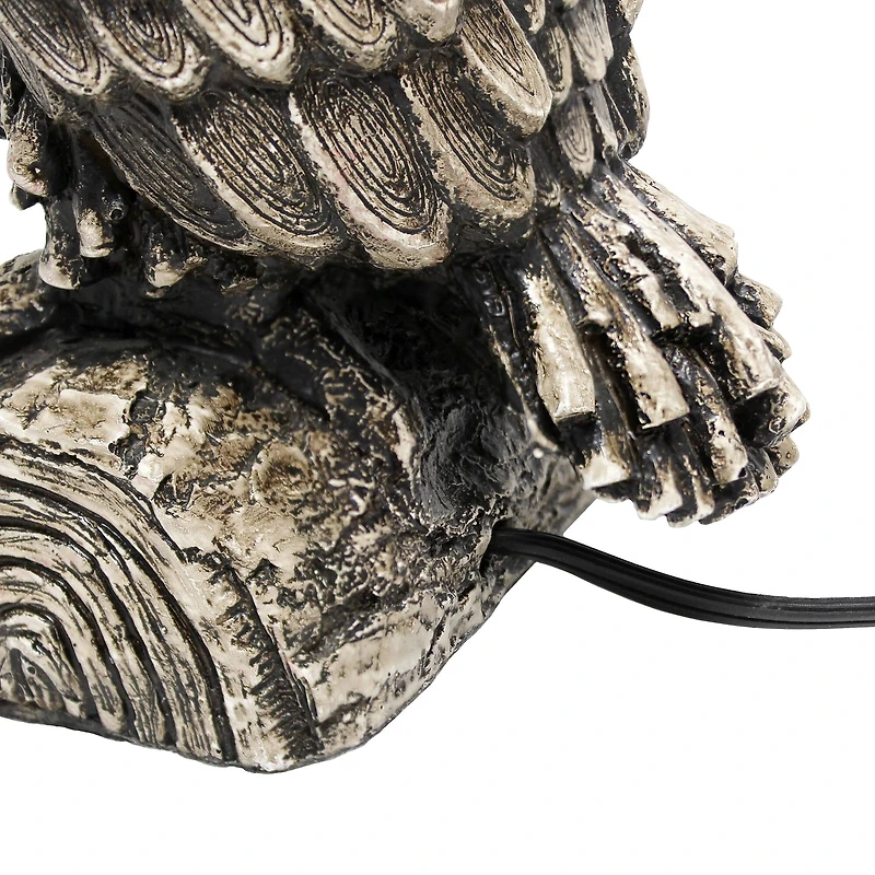 Simple Designs™ 20" Brown and White Owl Table Lamp with Shade