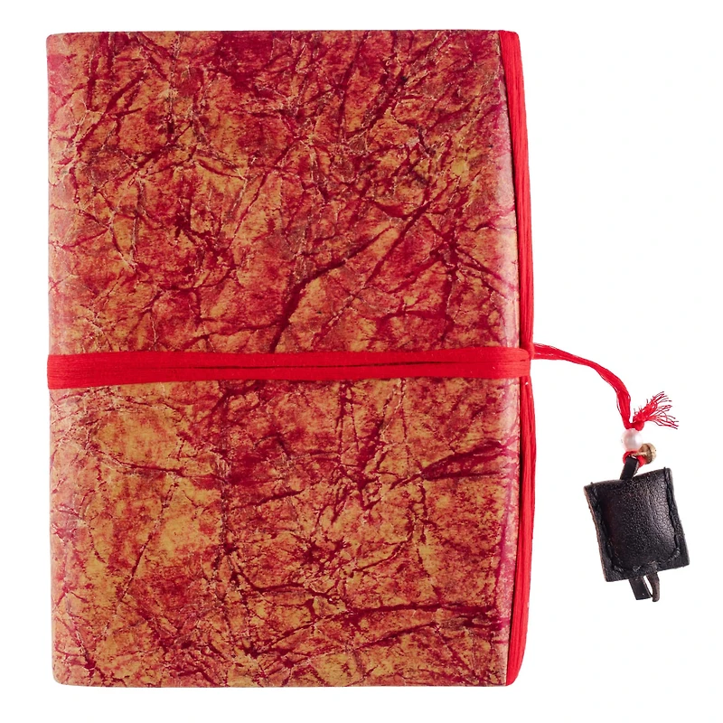 Lama Li Mixed Media Crackle Journal, 6" x 8"