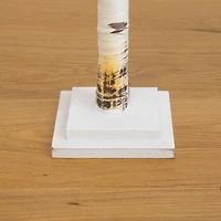 4ft. Pre-Lit Birch Artificial Christmas Tree, Warm White LED Lights