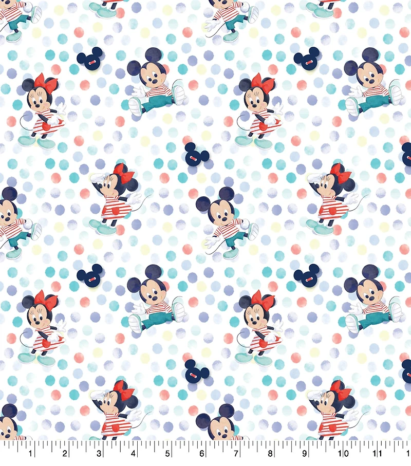 Disney® Mickey & Minnie Polka Dot Cotton Fabric