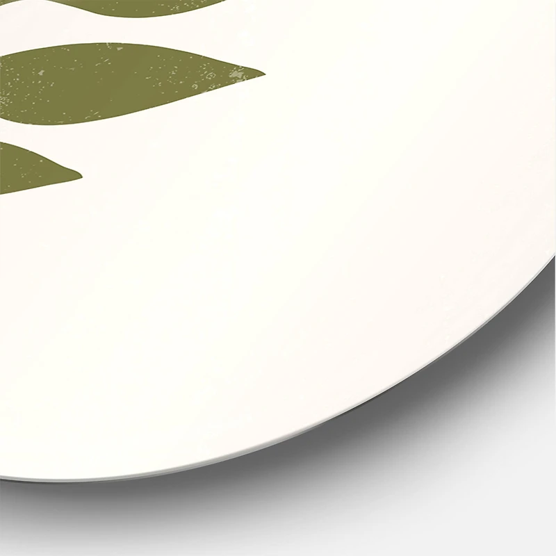 Designart - Abstract Geometrical Moon With Leaf IV