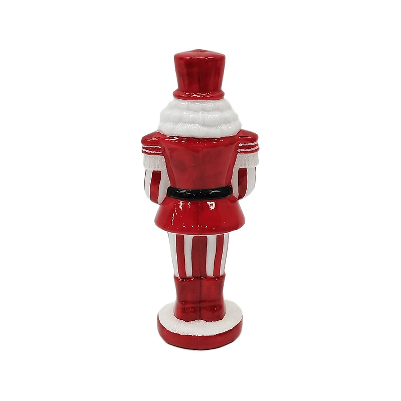 9.5" Red & White Peppermint & Drum Glass Nutcracker by Ashland®
