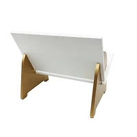 15" Gold & White Tabletop Bookshelf by Ashland®