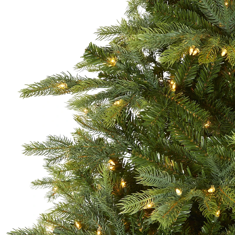 8ft. Pre-Lit North Carolina Spruce Artificial Christmas Tree, Clear LED Lights